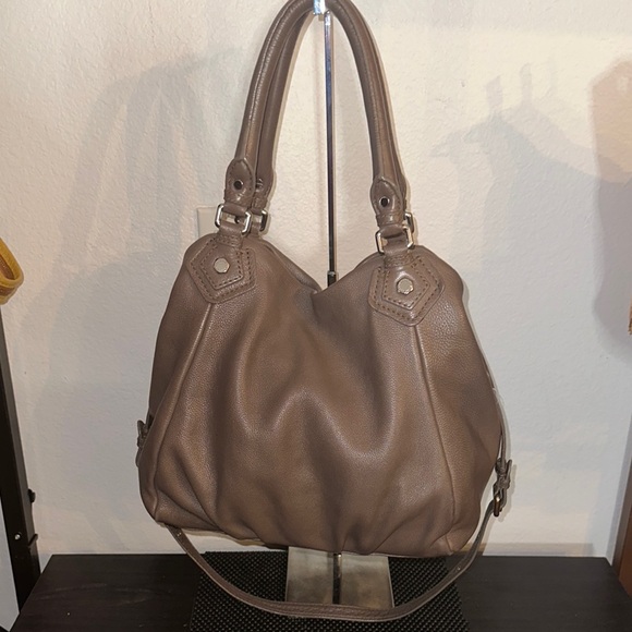 Marc by Marc Jacobs Classic Q Francesca Taupe Pebbled Leather Tote Hobo - Picture 8 of 16
